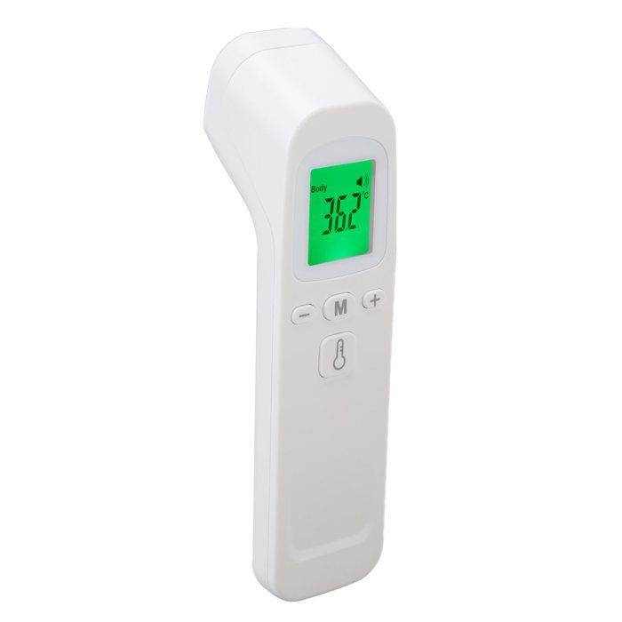 Termómetro frontal blanco, termómetro infrarrojo digital eléctrico sin contacto para uso hospitalario, blanco