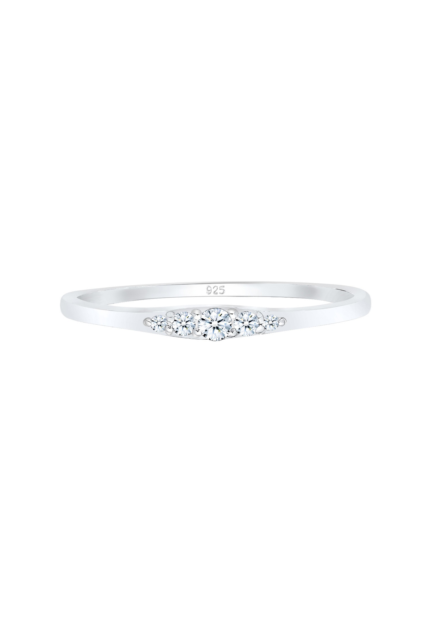 Elli DIAMONDS Anneau d'enclenchement Diamant (0.09 ct.) 925 Argent