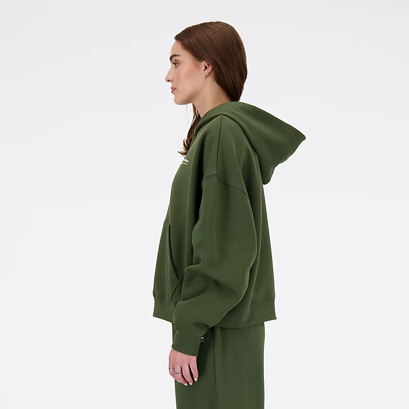 Dameshoodie van Linear Heritage fleece met geborstelde achterkant - KOMBU