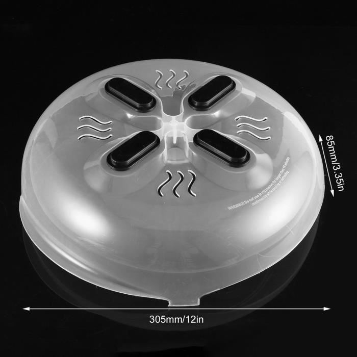 Tapa protectora antisalpicaduras para microondas con práctico cierre magnético, transparente.