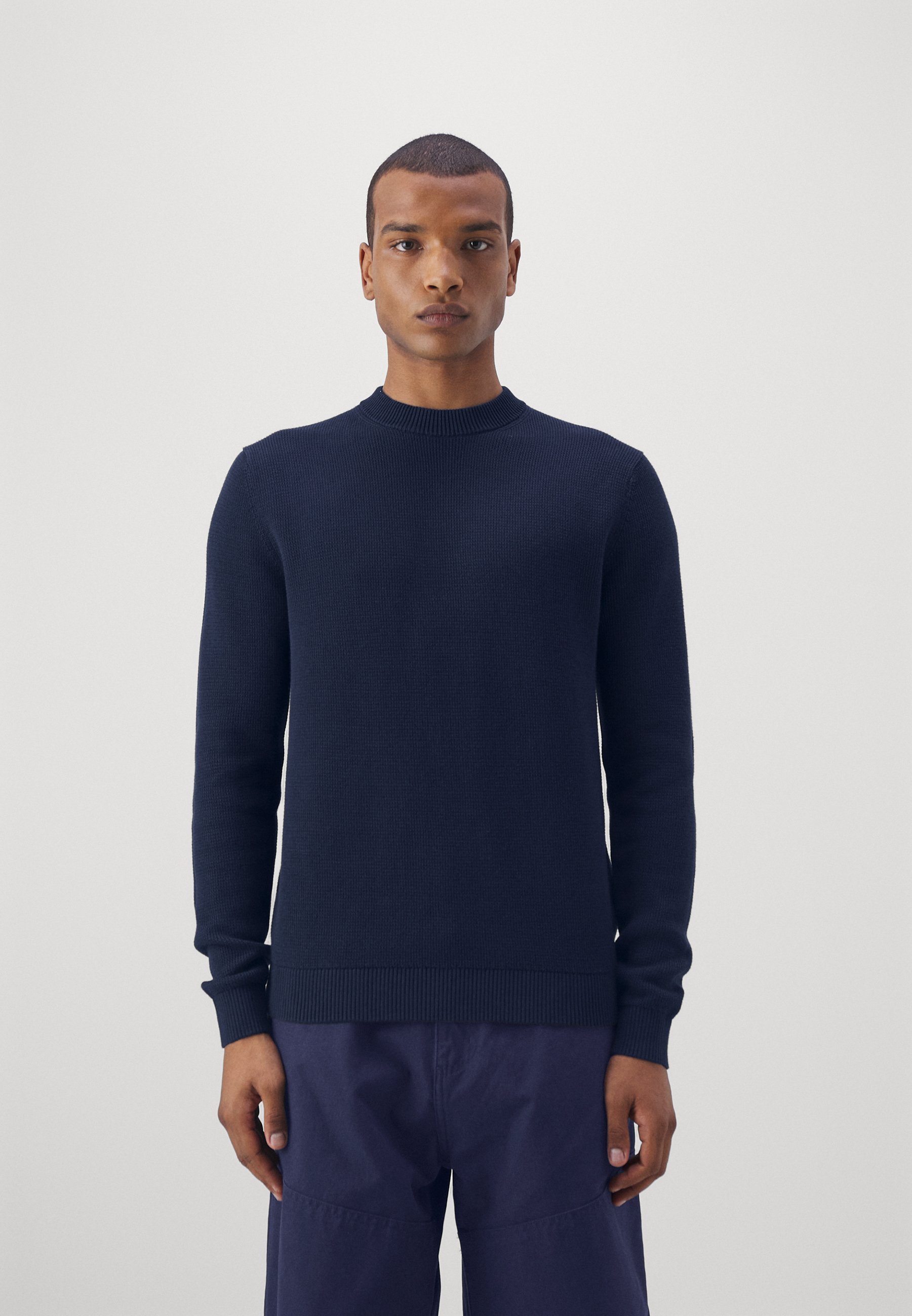 Selected Homme SLHDANE STRUCTURE CREW NECK - Jumper - sky captain