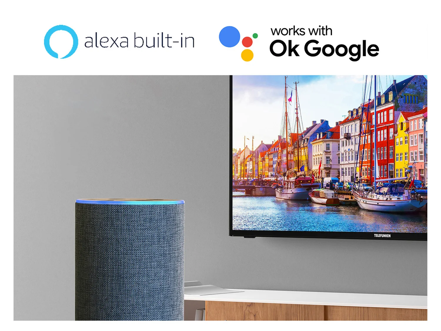 Téléviseur intelligent QLED 4K UHD avec Dolby Vision HDR TELEFUNKEN « QU43-65K800 »