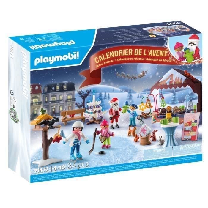 PLAYMOBIL 71472 Christmas Market Advent Calendar, 24 surprises, 84 pieces, Ages 4+