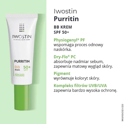 Iwostin Purritin Krem BB SPF 50+