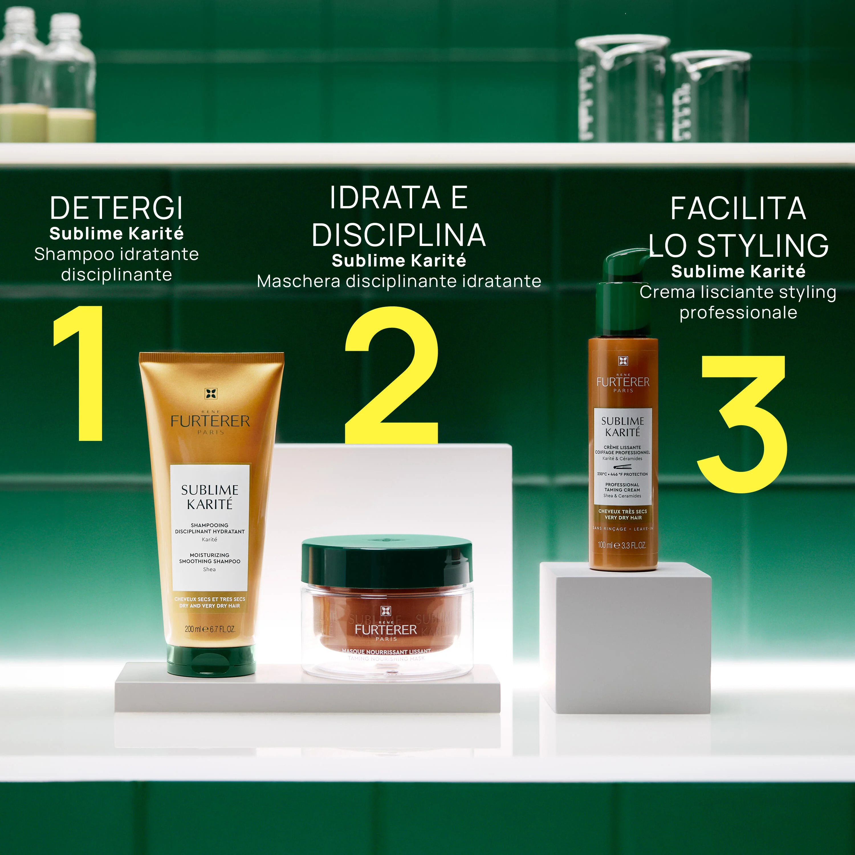 Karité Hydra Shampooing Disciplinant Hydratant - Shampoo Delicato, Shampoo Illuminante