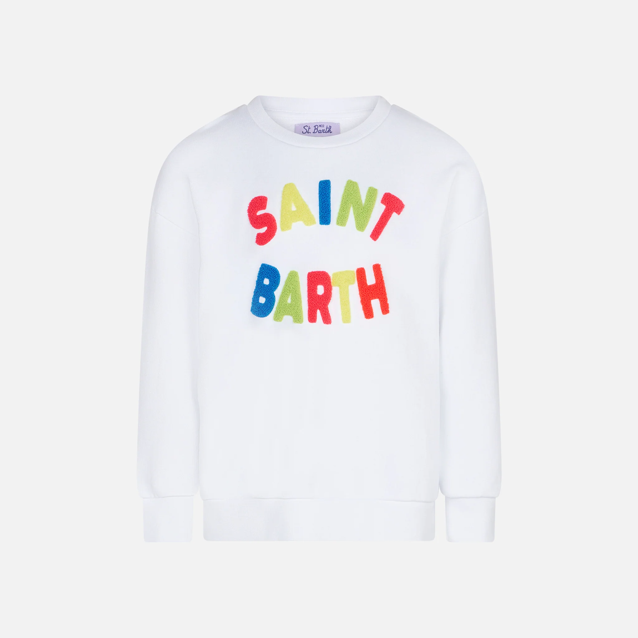 St. Barth meisjessweatshirt met veelkleurige badstof patch