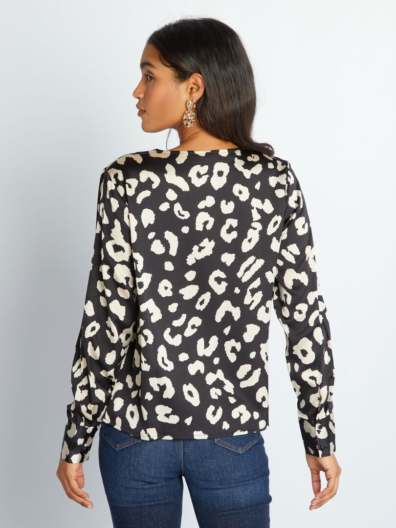 JDY blouse met luipaardprint