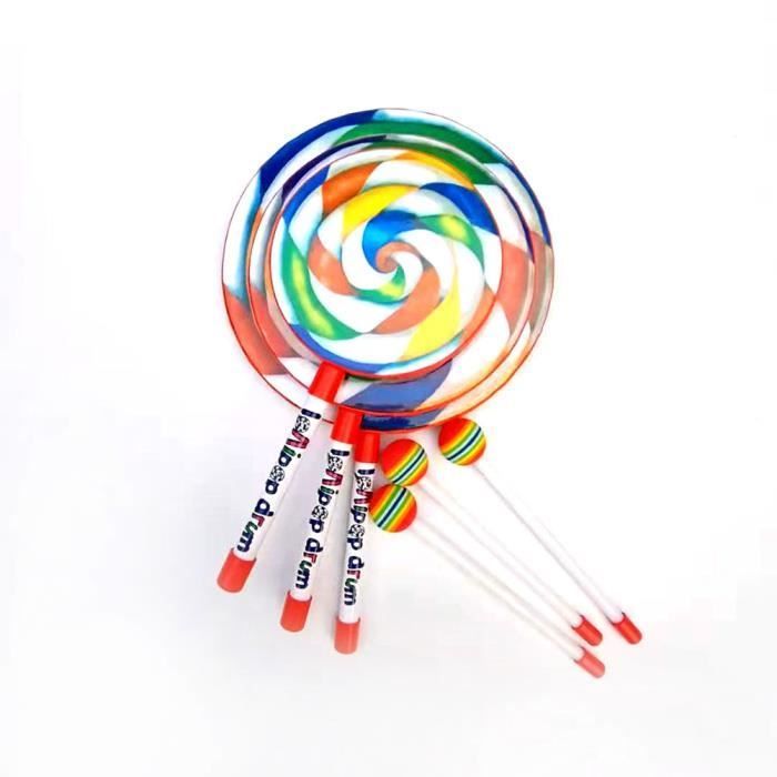 Children's Musical Instrument - SALUTUYA - Colorful Rainbow Lollipop Drum