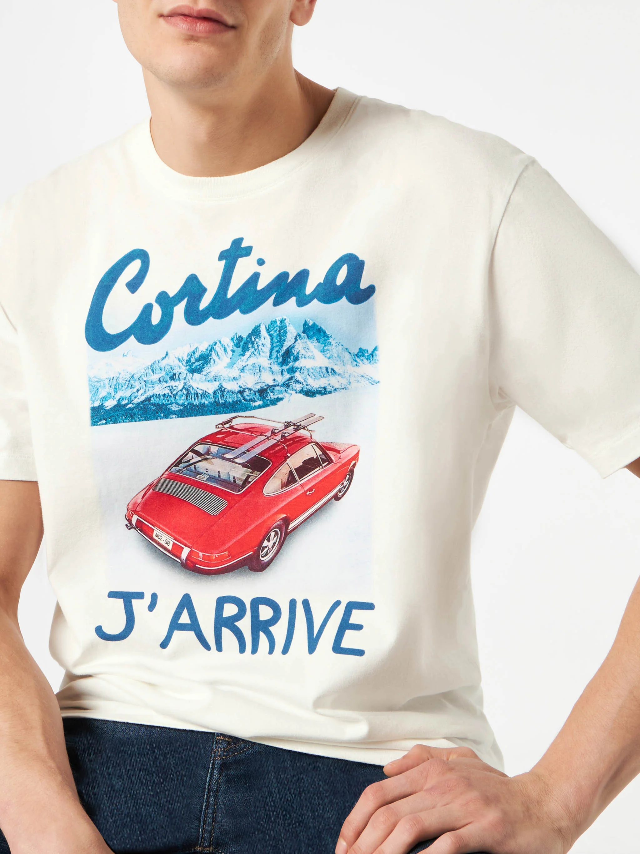 Camiseta de hombre con la inscripción Cortina