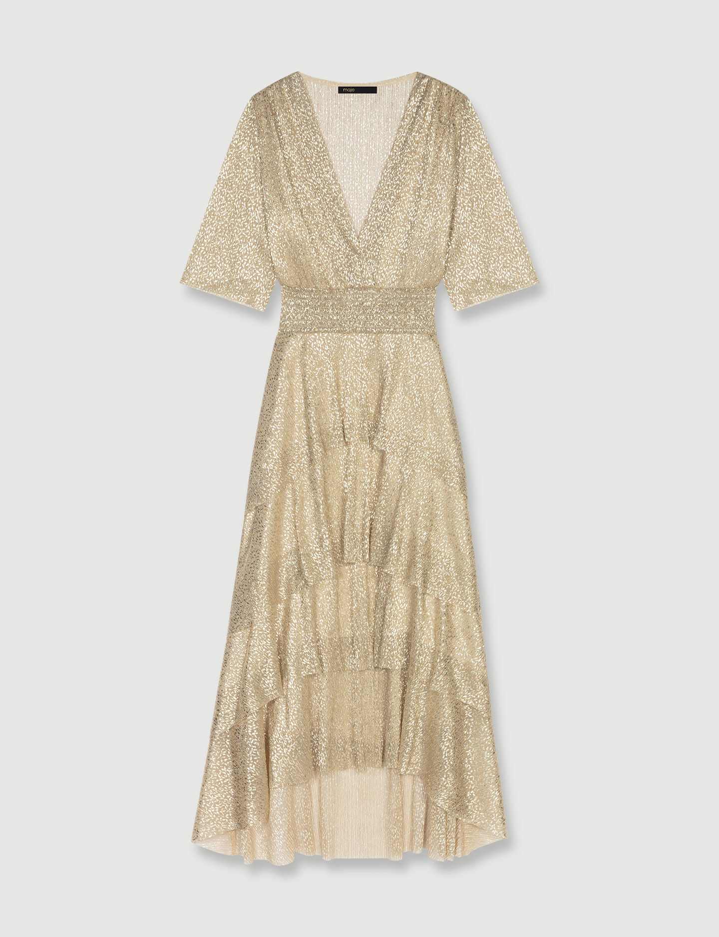 Glitterjurk met ruches - of