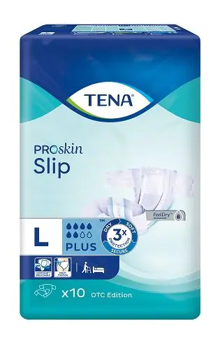Tena Slip ProSkin Plus, Pieluchomajtki dla dorosłych, 92-144cm, Large