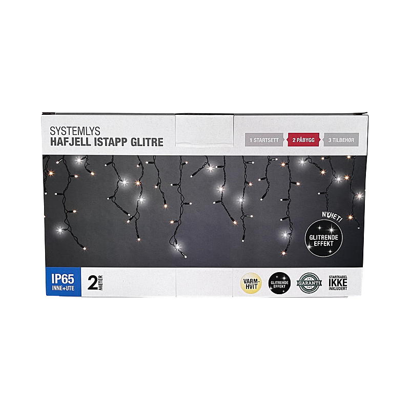Hafjell Home Icicle 100 LED 2 m, knipperend, opbouw