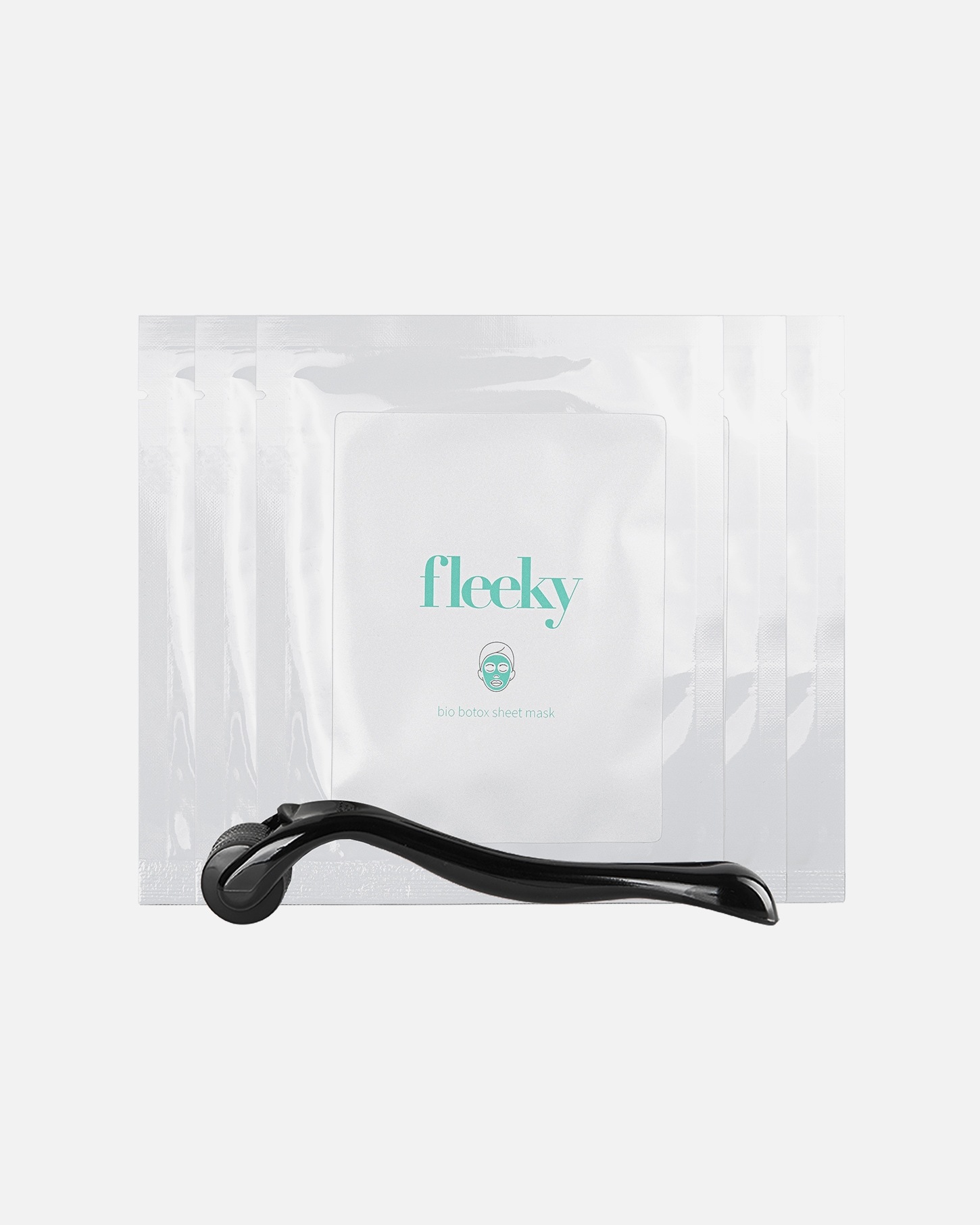 Fleeky Sheet Mask Bio Botox maska za lice s dermarolerom s 540 igala – 1 komad + valjak