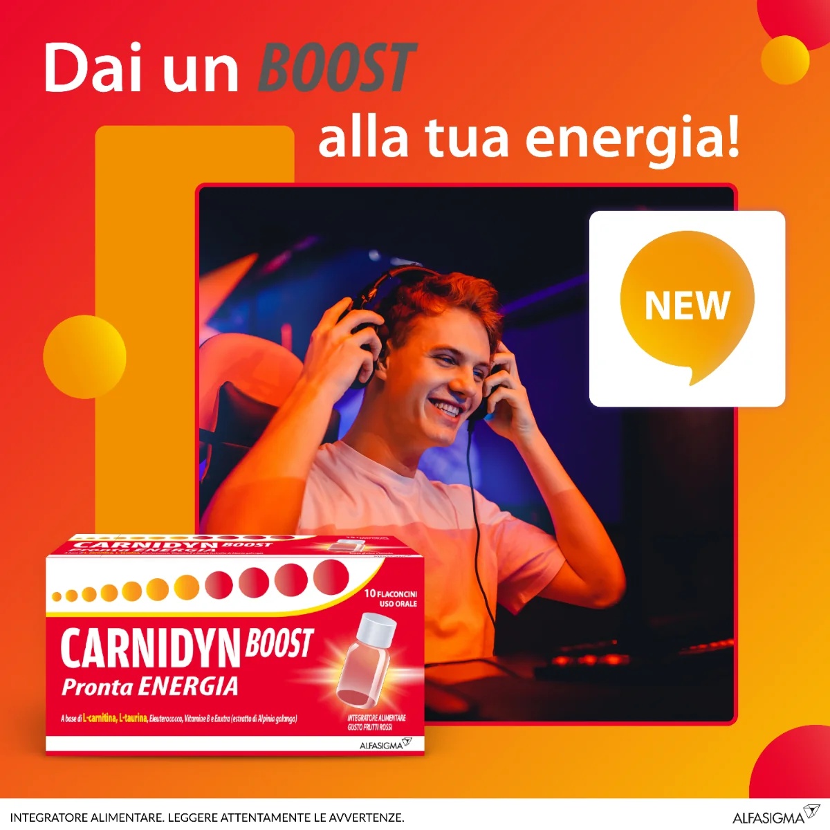CARNIDYN Carnidyn Boost 10 flessen met suiker