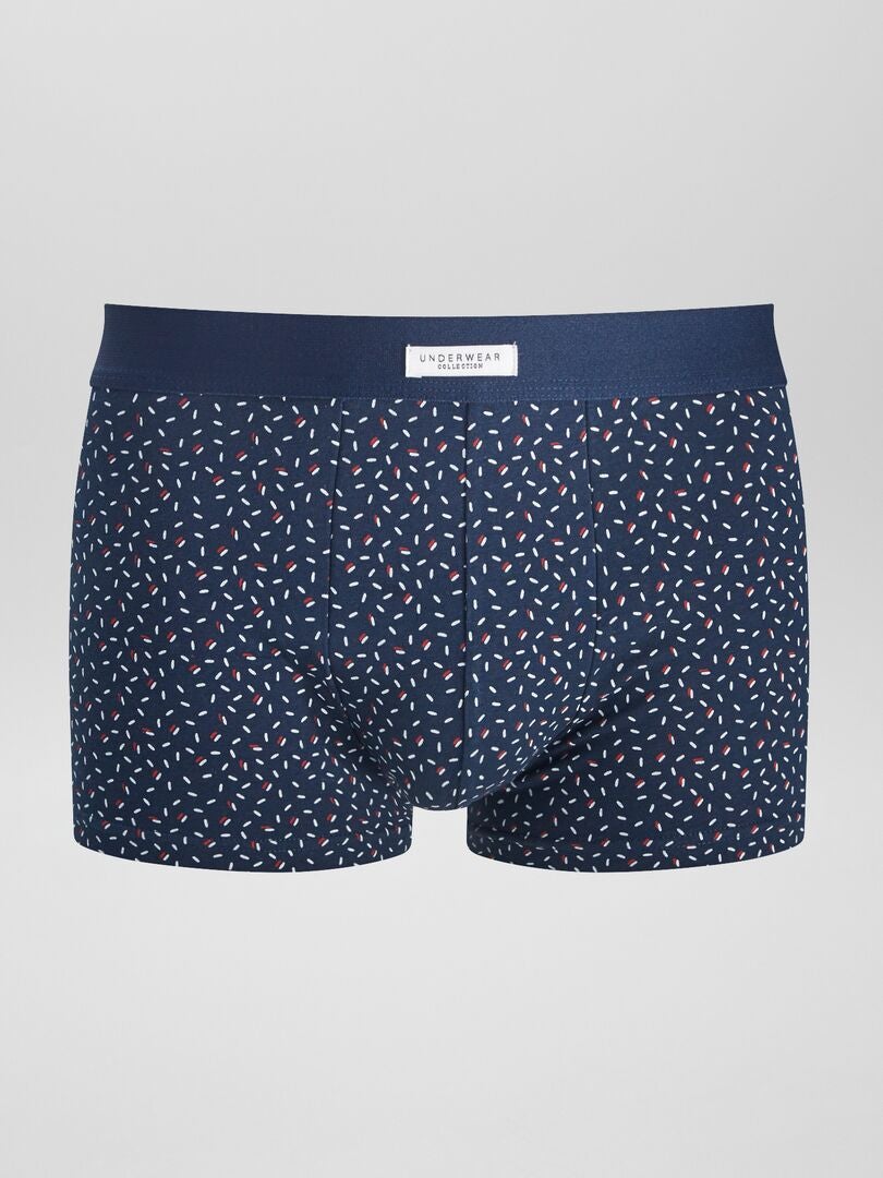 Conjunto de 3 cuecas boxer elásticas - AZUL