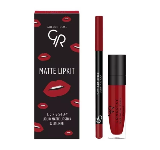 Golden Rose Matte Lipkit zestaw do makijażu ust Scarlet Red