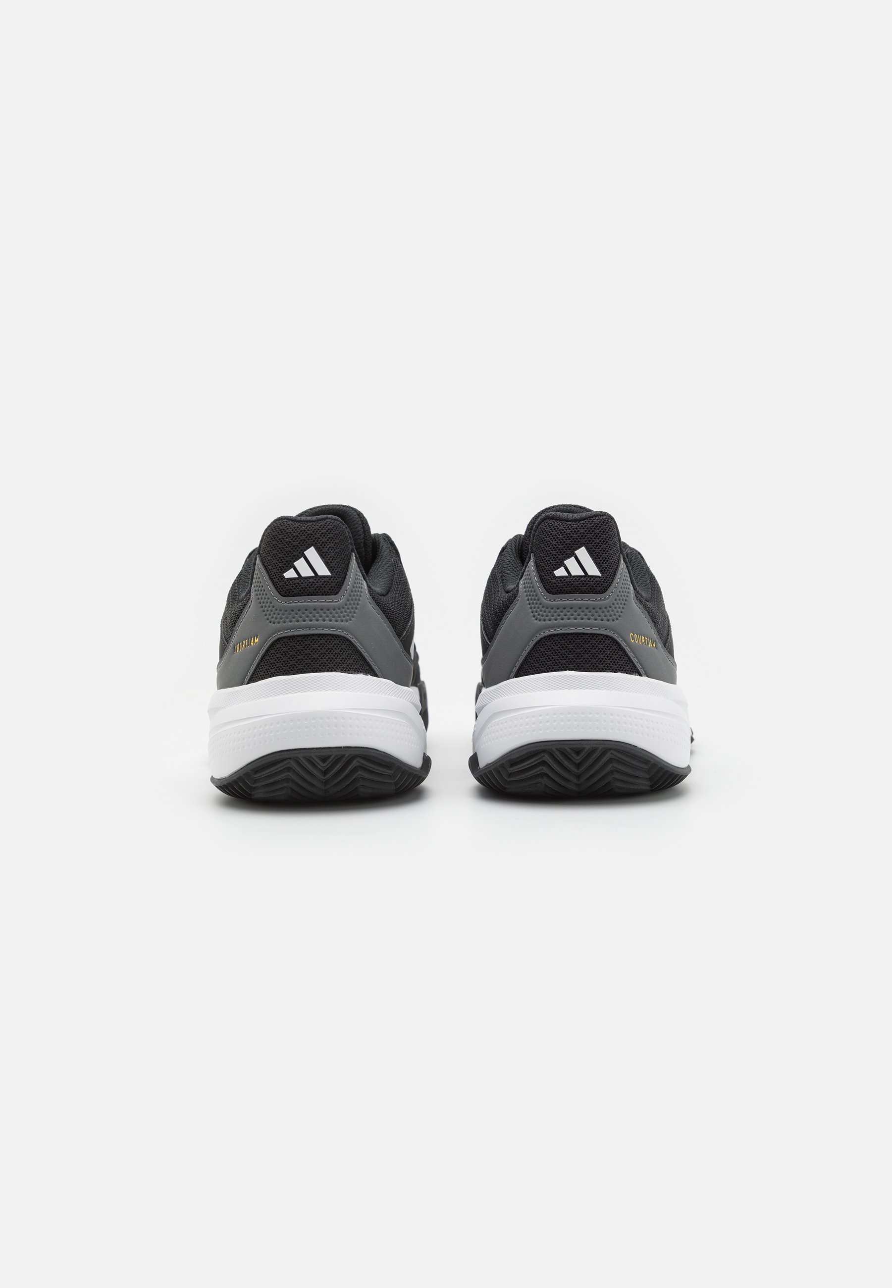 adidas Performance COURTJAM CONTROL 3 CLAY - Molio kortų teniso bateliai - juodi/balti/pilki