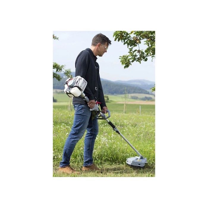 IKRA Attrezzo da giardino multifunzione 4 in 1 a benzina: tagliasiepi + potatore + decespugliatore (lama e bobina)
