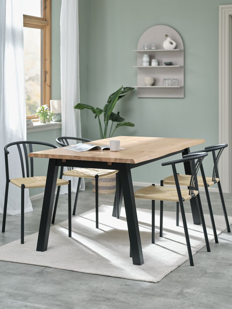 SKOVLUNDE JYDERUP SKOVLUNDE L160 hrastov stol 4 JYDERUP crna/prirodna
