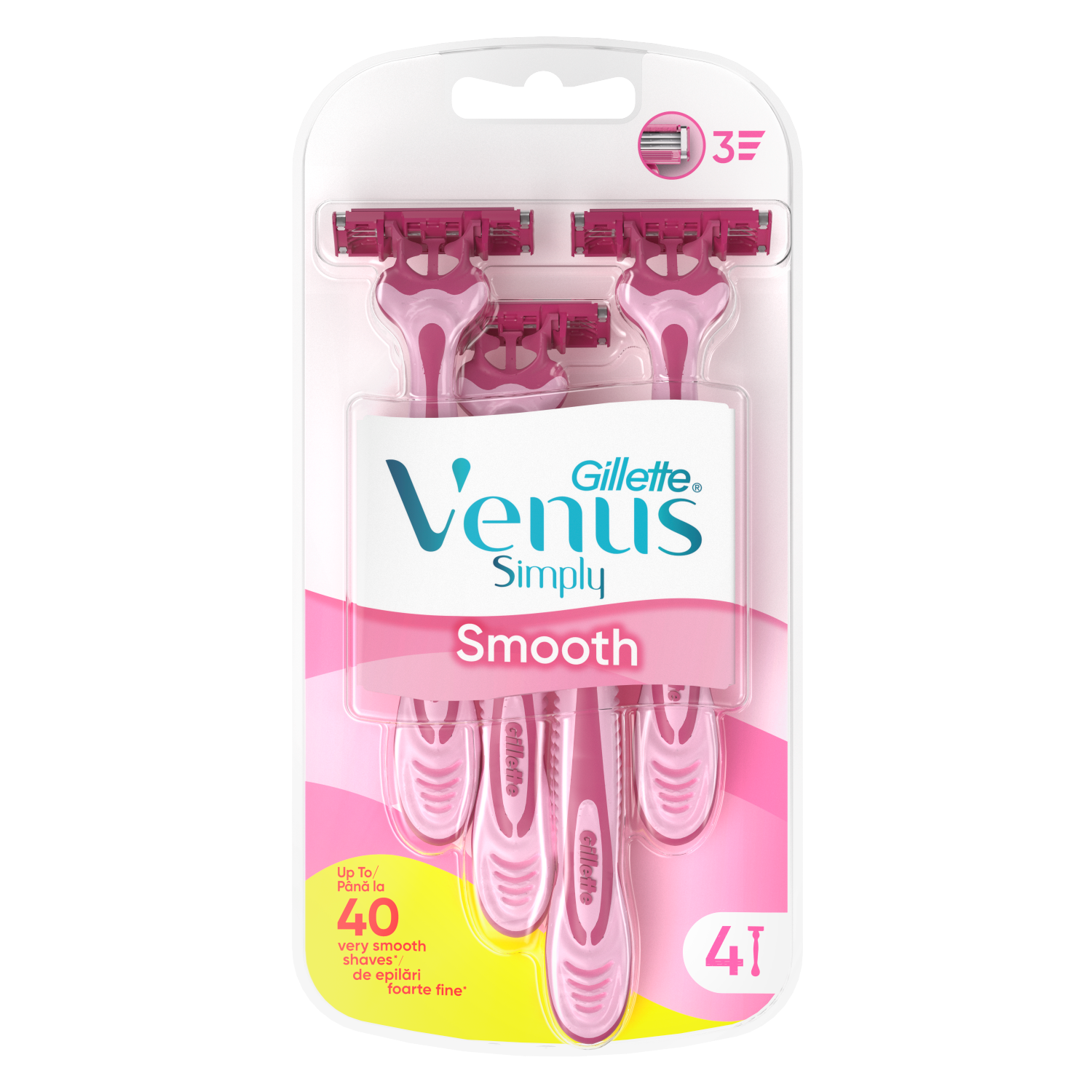 Γυναικεία ξυράφια Gillette 4 τεμάχια Simply Venus 3