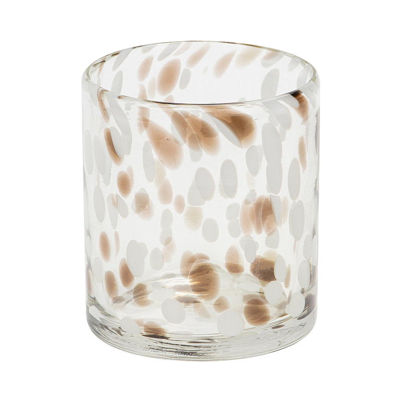 Portacandele/vaso a pois per la casa, 10x11,5 cm