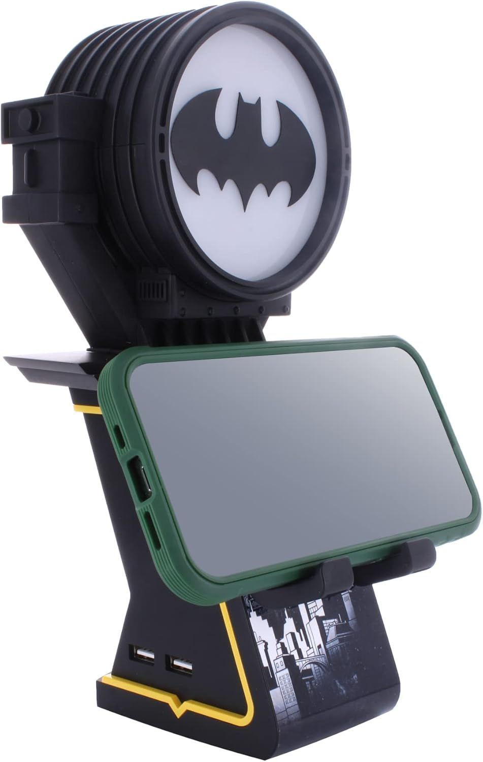 DC Comics Ikon Light Batman Figurine - EXQUISITE GAMING - Cable Guys - Headphone, smartphone, or small accessory holder - 25 cm