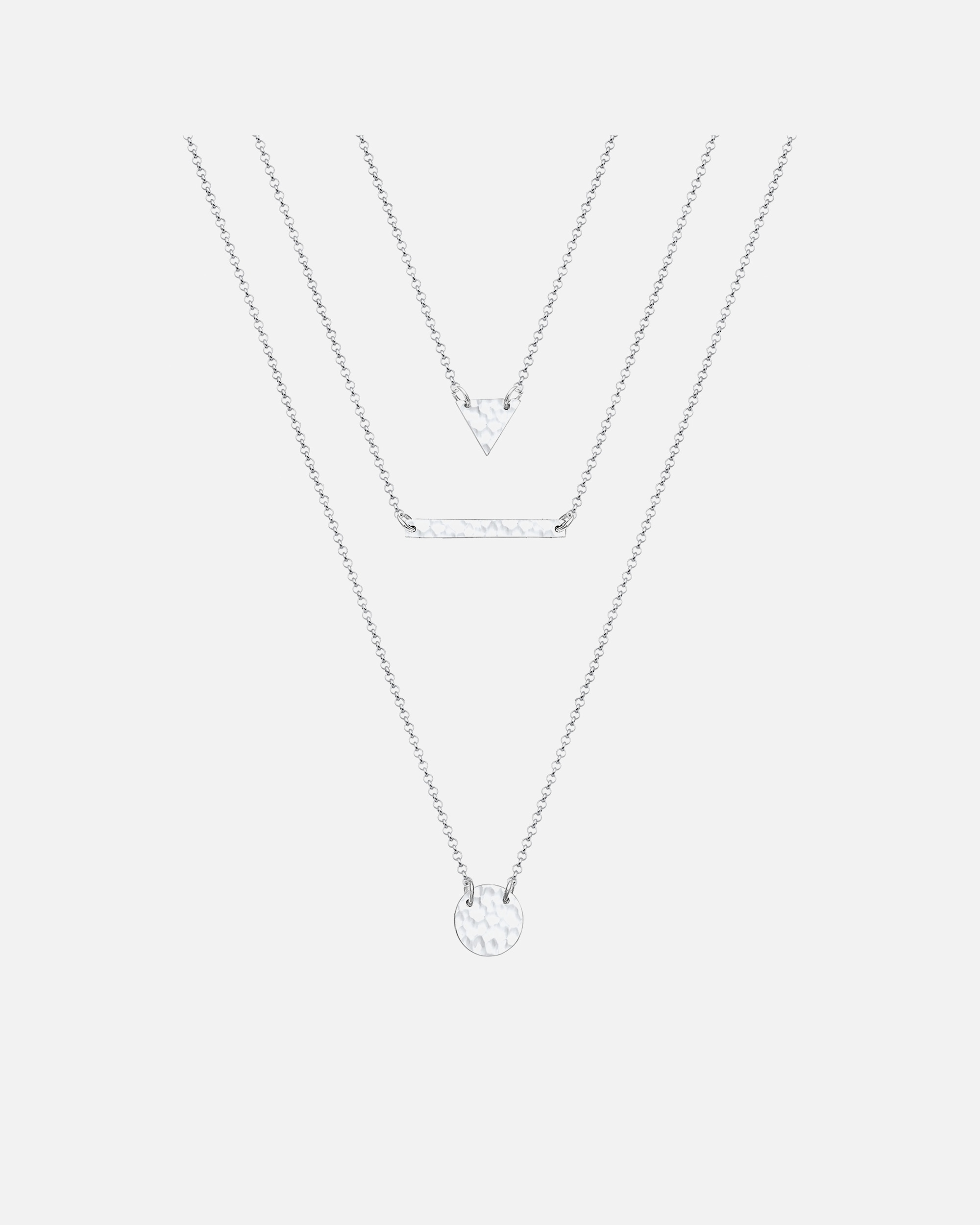 Elli Femme Triangle Géo Trois Couches - (925/1000) Argent