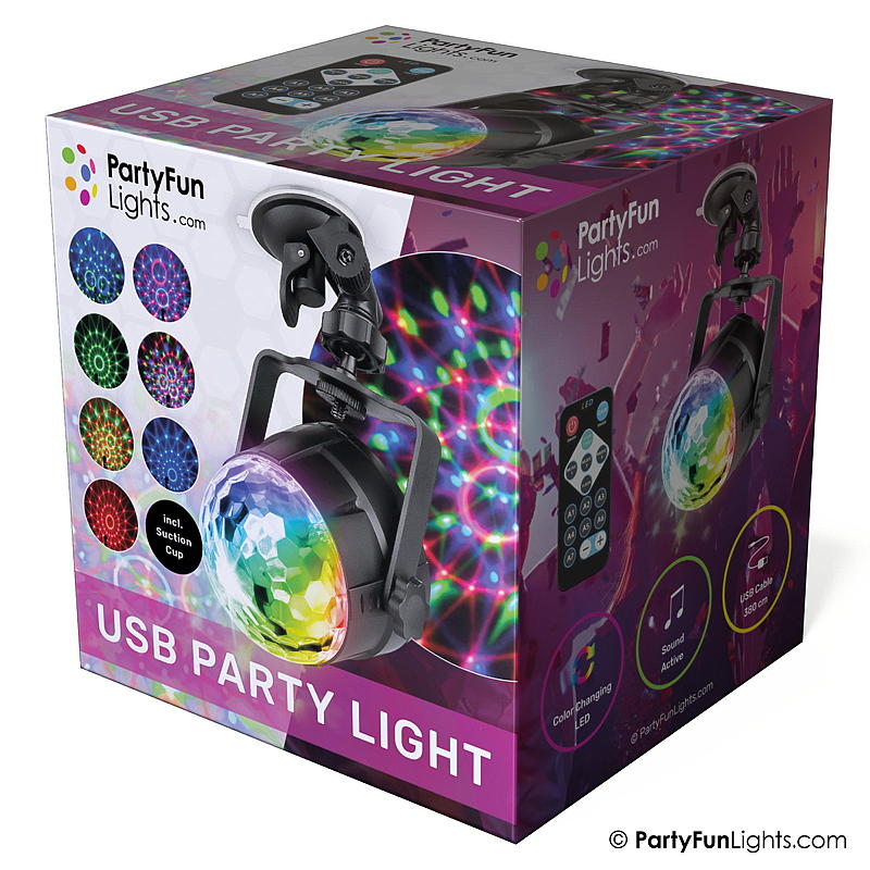 Projektori Partyfun-valo, USB