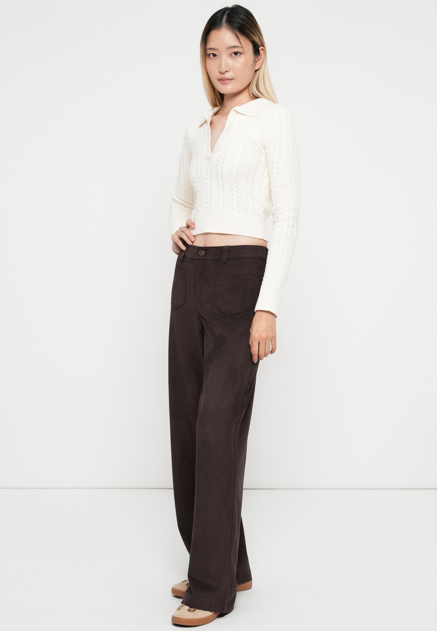 ONLY ONLDANIELA WIDE PANT - Broek - chocoladetaart