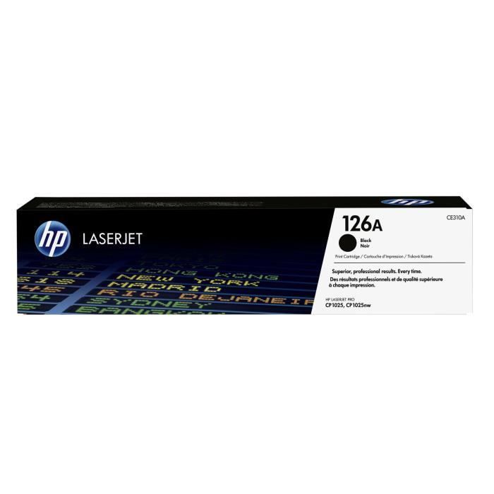 HP 126A Genuine Black Toner Cartridge (CE310A) for HP LaserJet CP1025/LaserJet 100 MFP M175/LaserJet 200 MFP M275