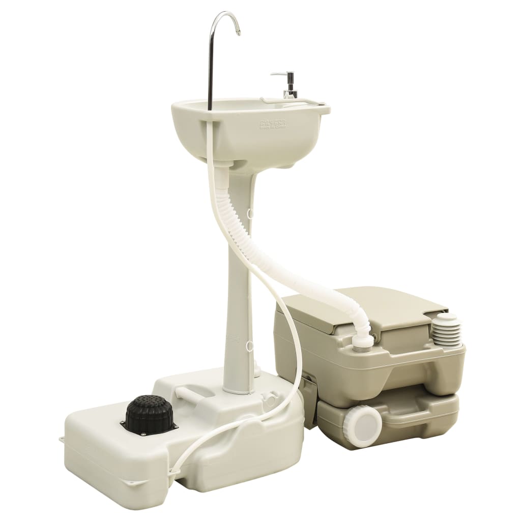 Vidaxl Camping Toilet en Wastafel Set