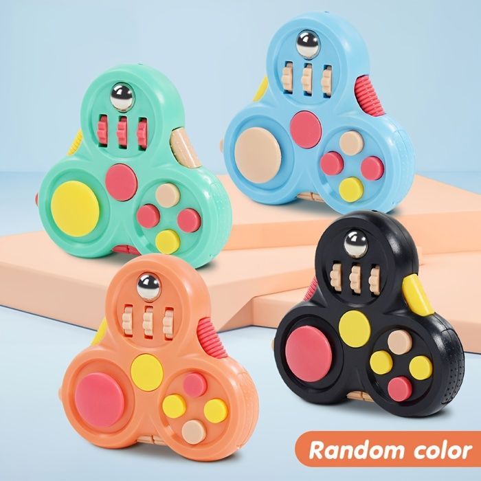 SANYU Hand Spinner Triangulaire Anti-Stress Noir, Fidget Spinner à Rotation Rapide et Stable, Cadeau de Bureau et d'École
