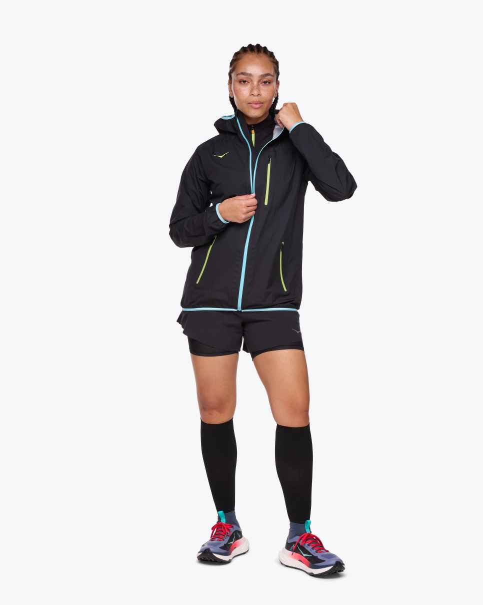 HOKA Tecsky Waterdichte Jas Zwart