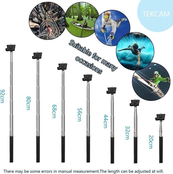 4-En-1 Kit d'Accessoires d'Appareil Photo d'Action pour GoPro Hero 13/12/11/10/9/8/7/6/5/Fusion/AKASO/Campark/APEMAN/Crosstour