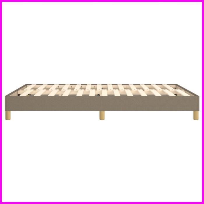 Verende bedbodem - CUQUE - Taupe - 140x190 cm - 100% polyesterstof - Eenvoudige montage