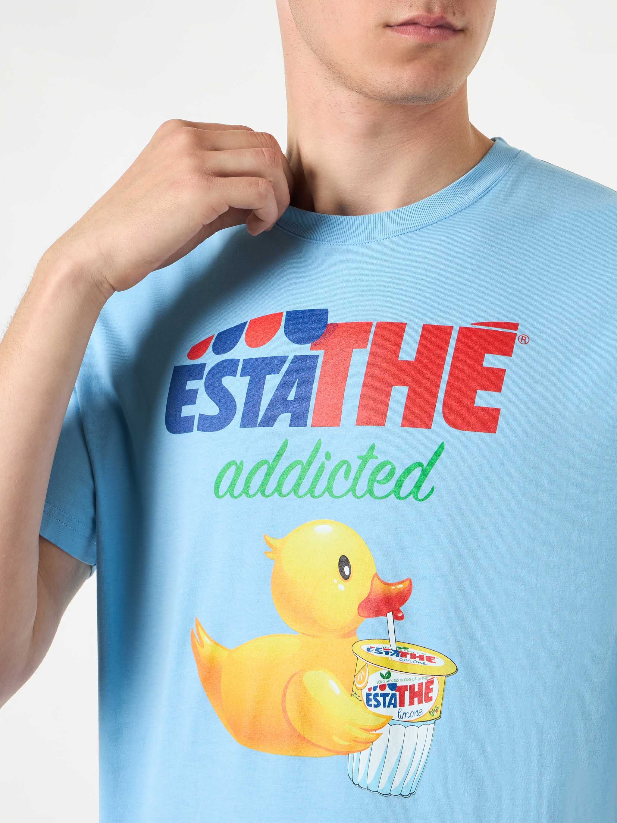 T-shirt da uomo in cotone con stampa papera Estathé | ESTATHE' EDIZION