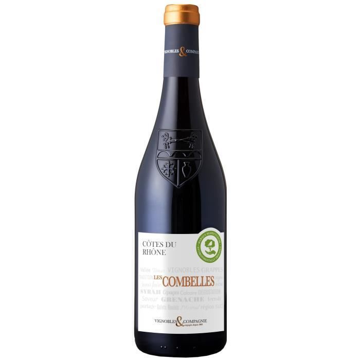 Les Combelles AOP Côtes du Rhône - Vino tinto del Valle del Ródano 2024 x6