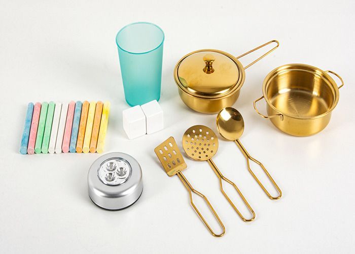 MEMO Roze Houten Keuken voor Kinderen: Realistische Licht- en Geluidseffecten, Gouden Accessoires! Leuk en leerzaam!