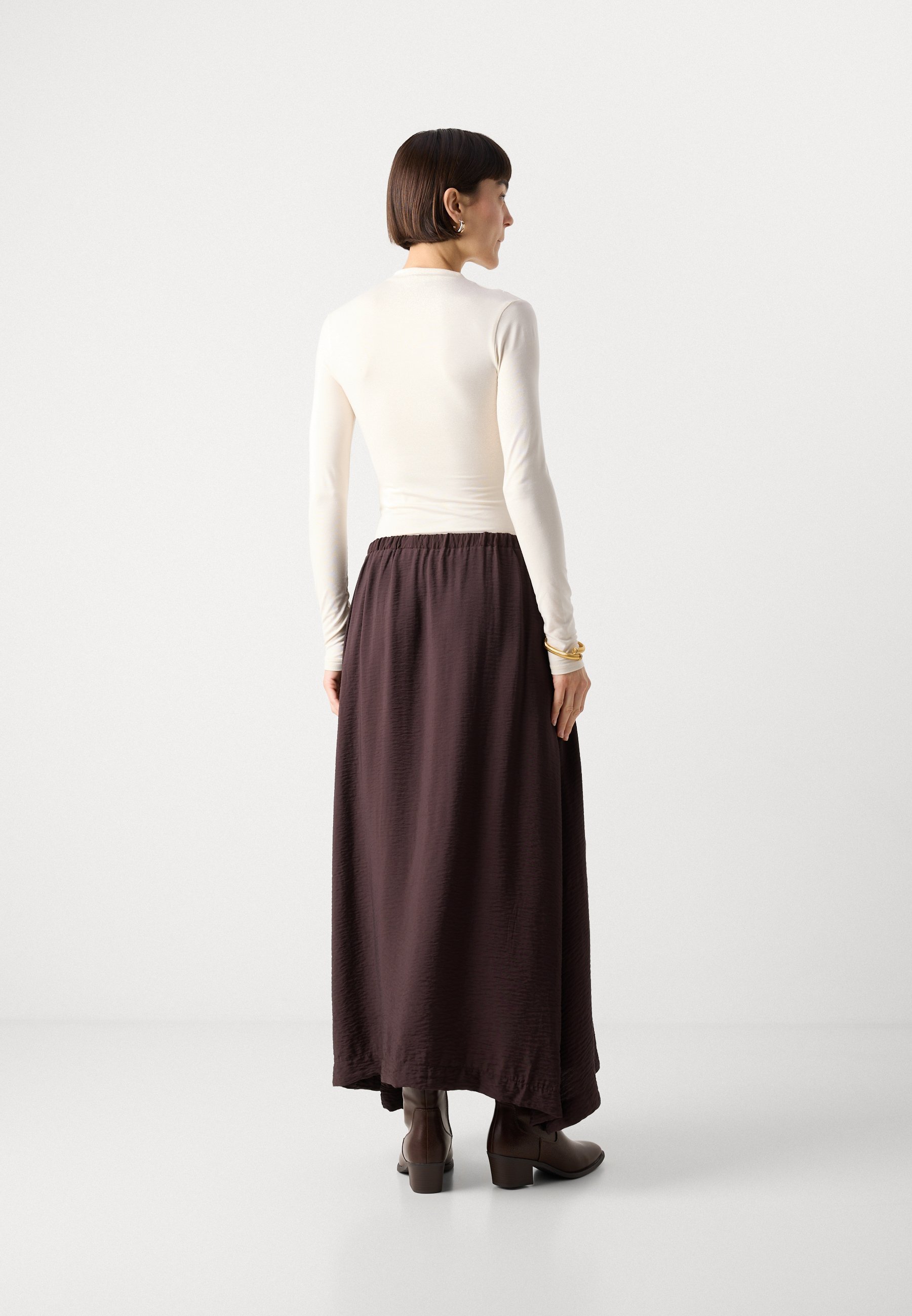Lindex SKIRT KAMALA - Maxirok - donkerbruin