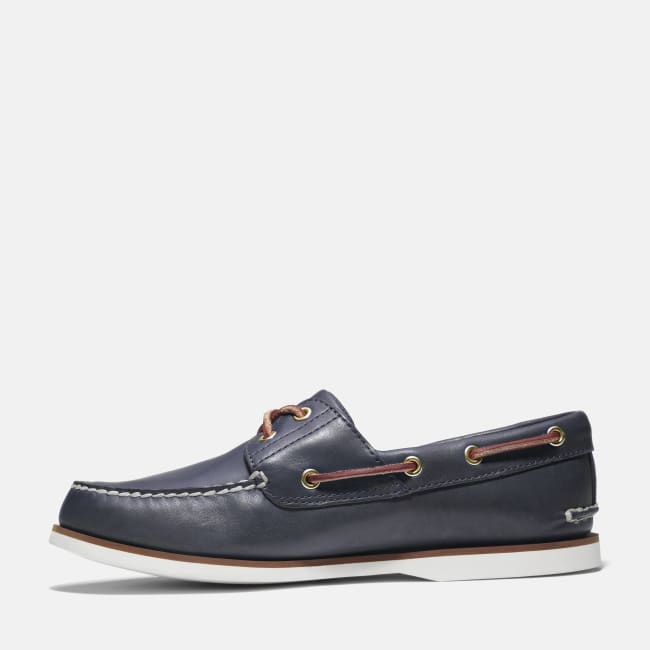 Scarpa da Barca Classic Two-Eye da Uomo in blu