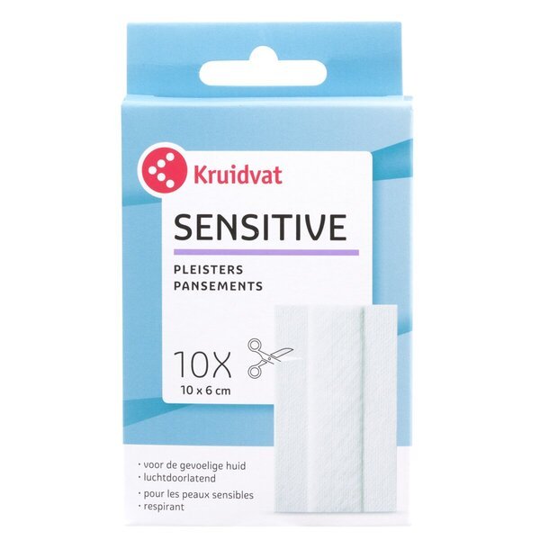 Kruidvat Sensitive obliži<br>Medicinski pripomoček - 6 cm, 10 kosov