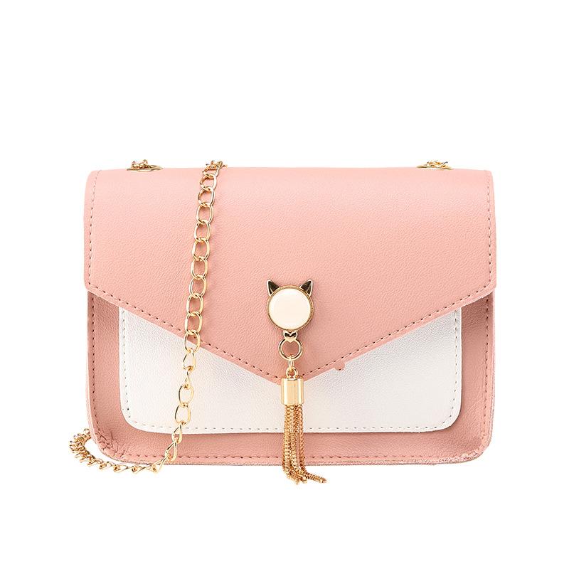 Sac bandoulière d'été pour femme, petit sac en cuir avec chaîne et pochette pour téléphone.