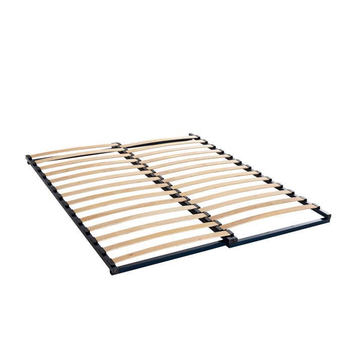 Estructura de cama de láminas extensible para camas de 90x190 a 160x190 cm - Negra - 5 años de garantía - Someo