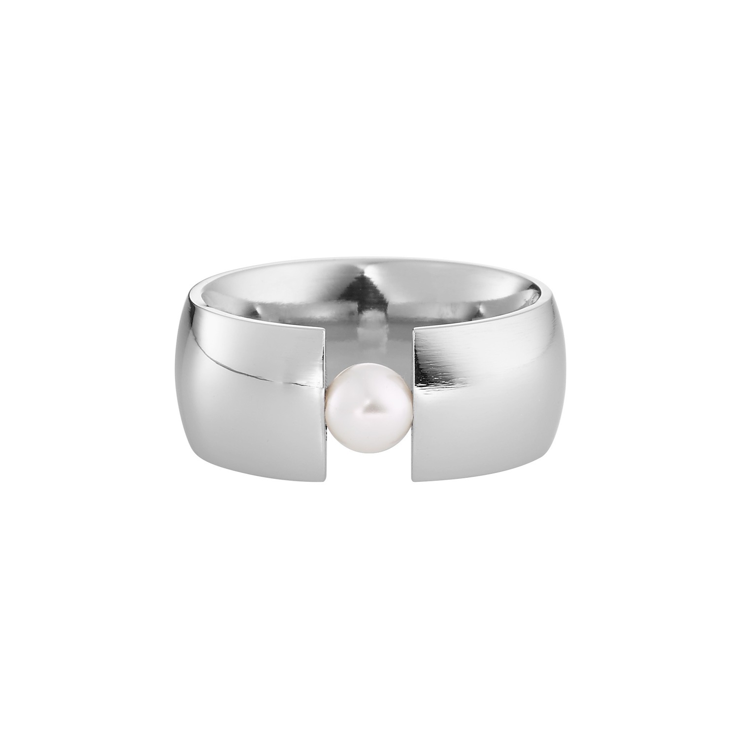 Heideman Bague Globus blanc