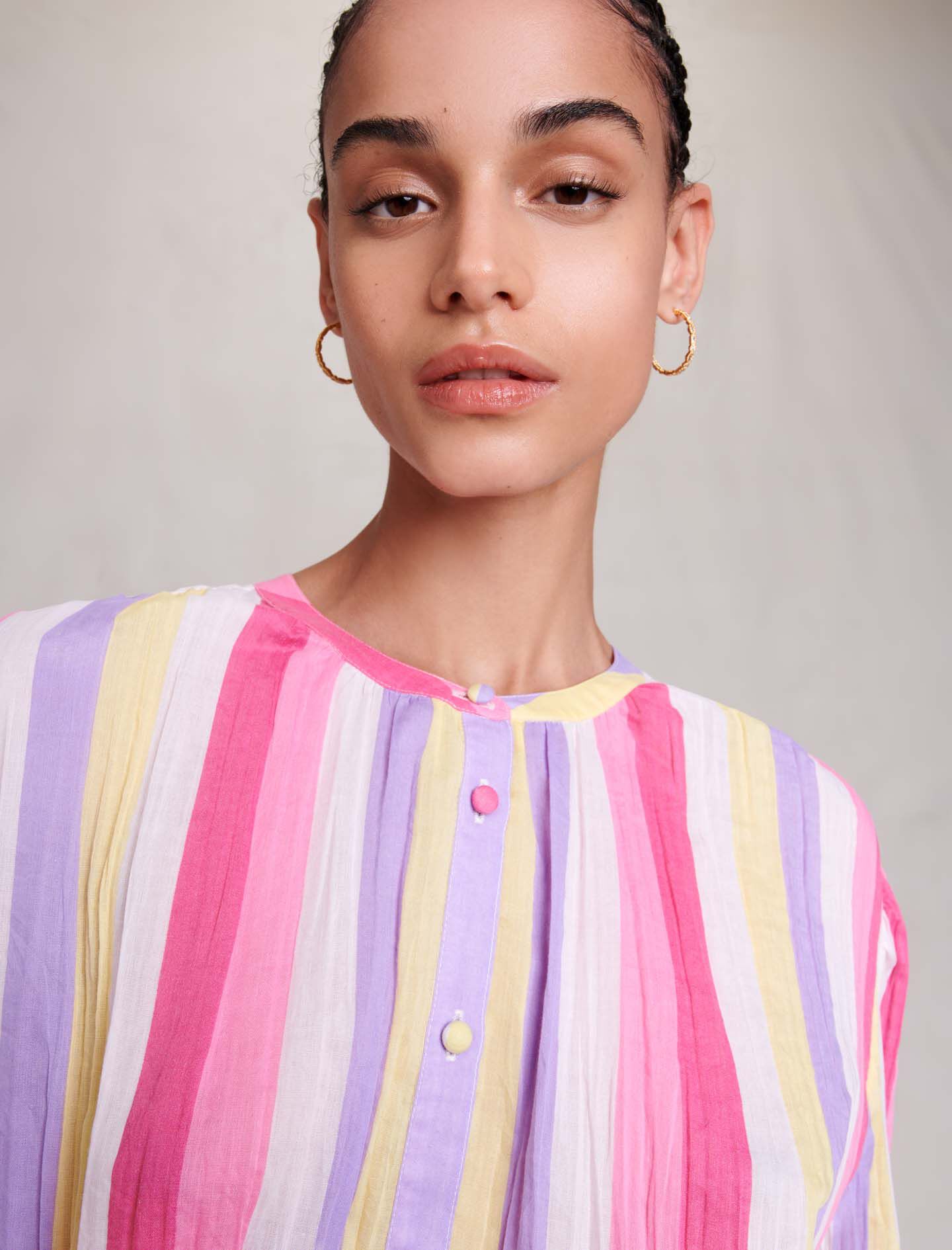 Oversized gestreepte blouse - Meerkleurig