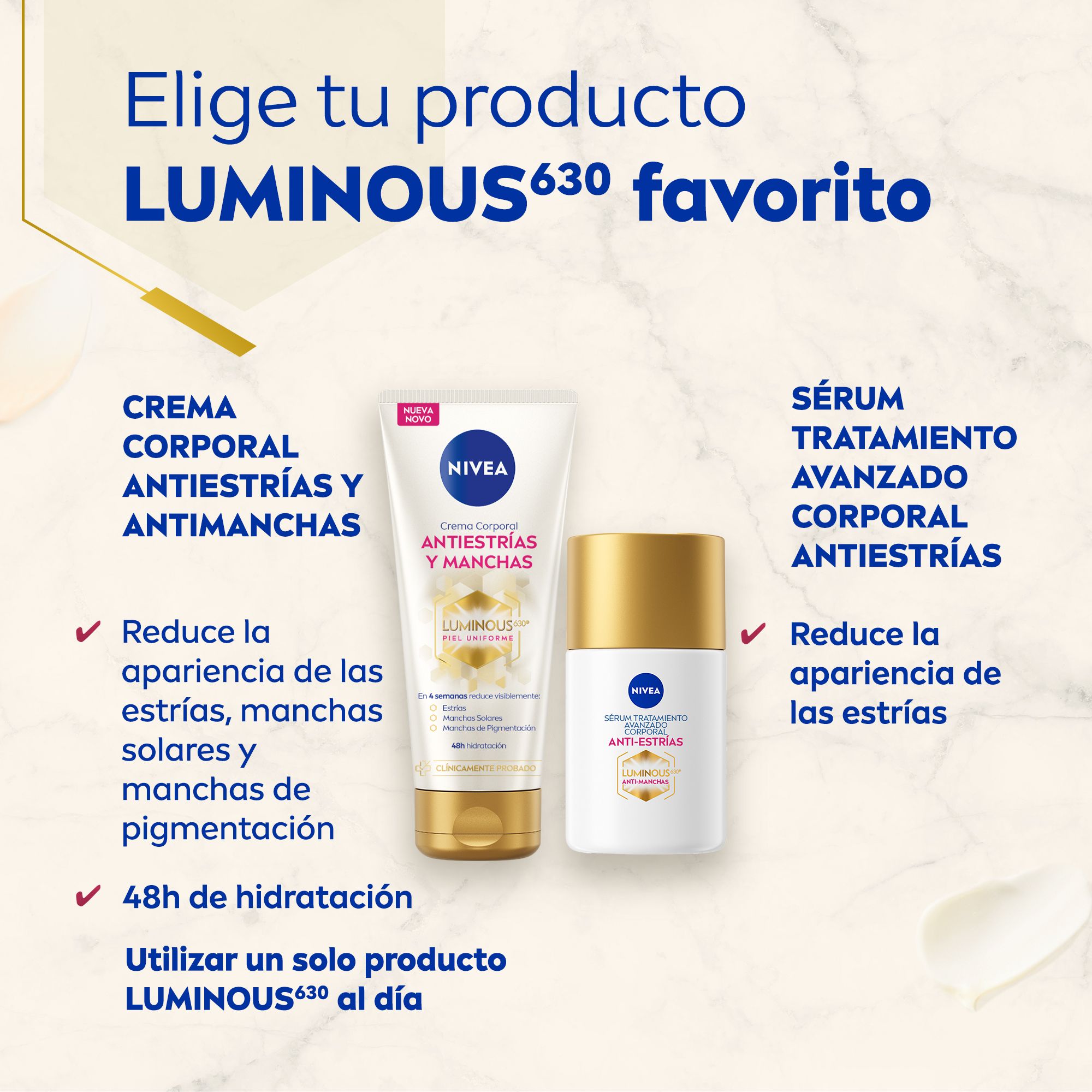 Luminous 630 krema za tijelo protiv strija i tamnih mrlja Ulja protiv strija