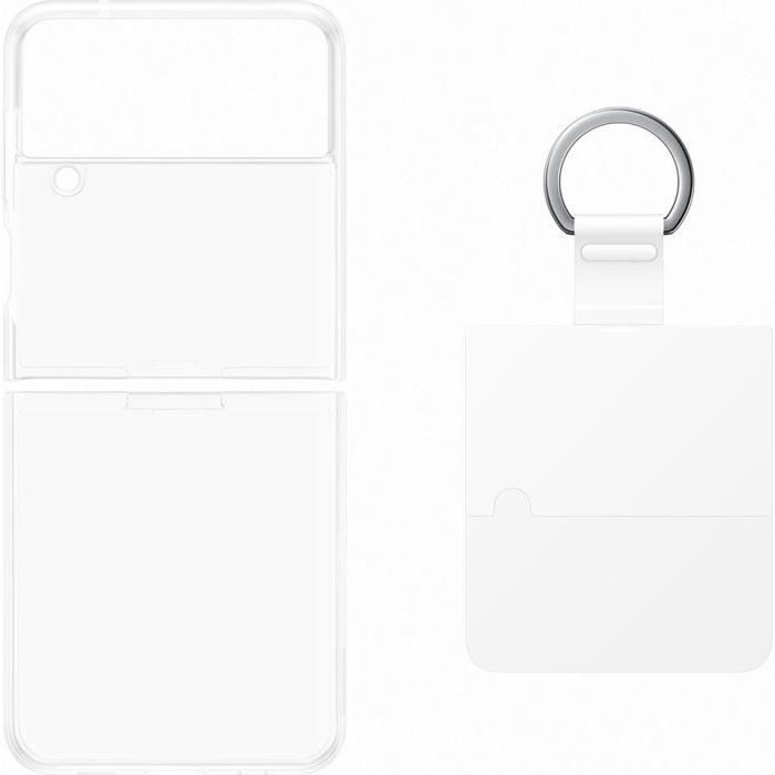 Funda transparente con anillo para SAMSUNG Galaxy Z Flip4