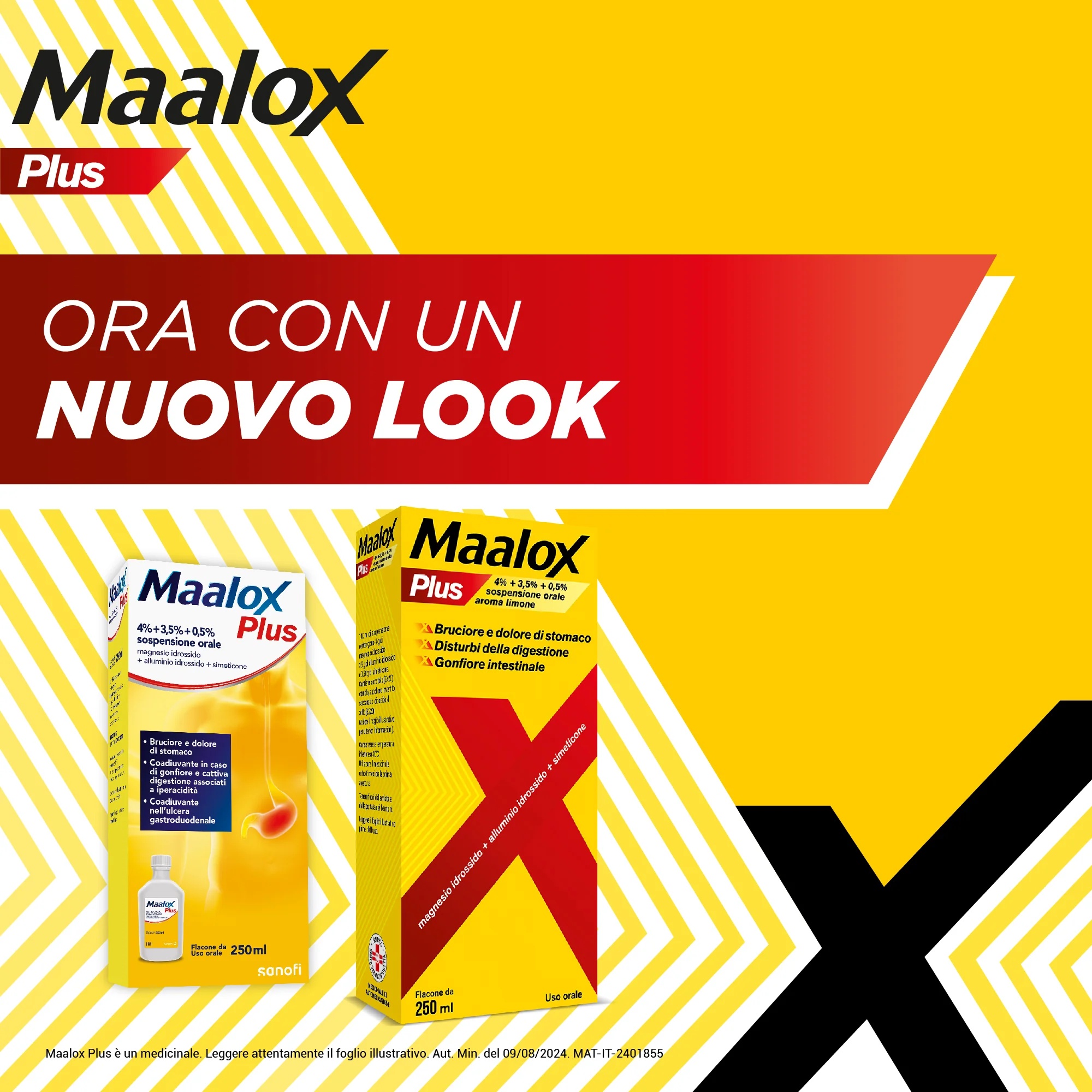 MAALOX Maalox Plus orale suspensie met citroensmaak 250 ml Antacidum