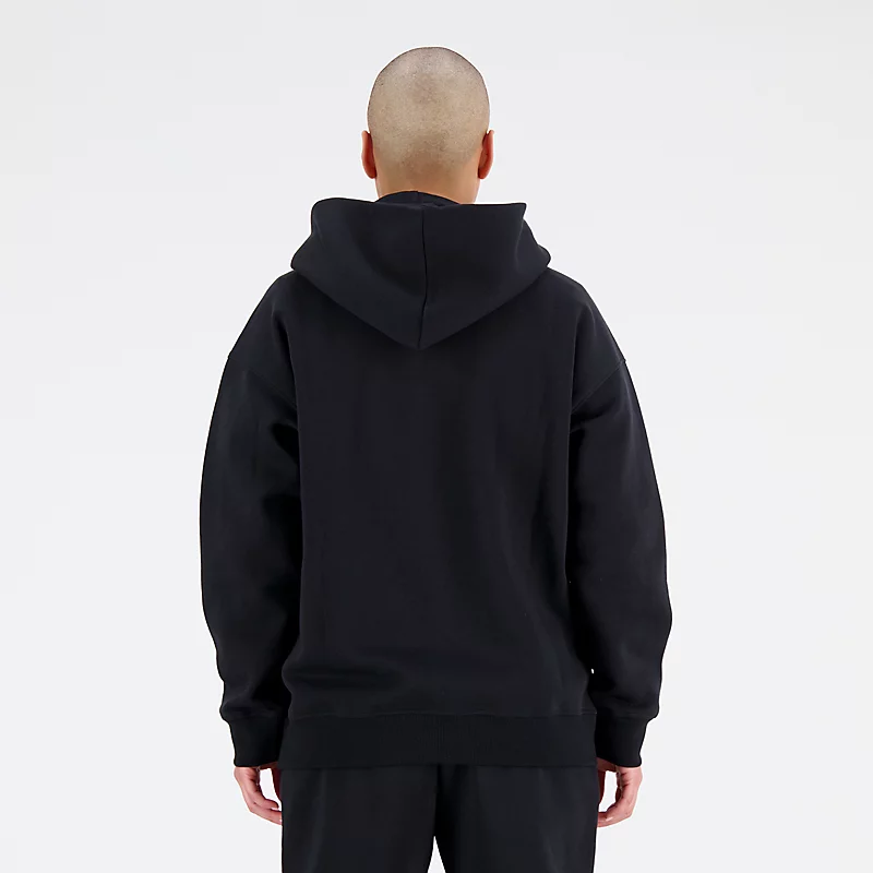 Femme Essentials Oversize-Hoodie aus gebürstetem Fleece - SCHWARZ