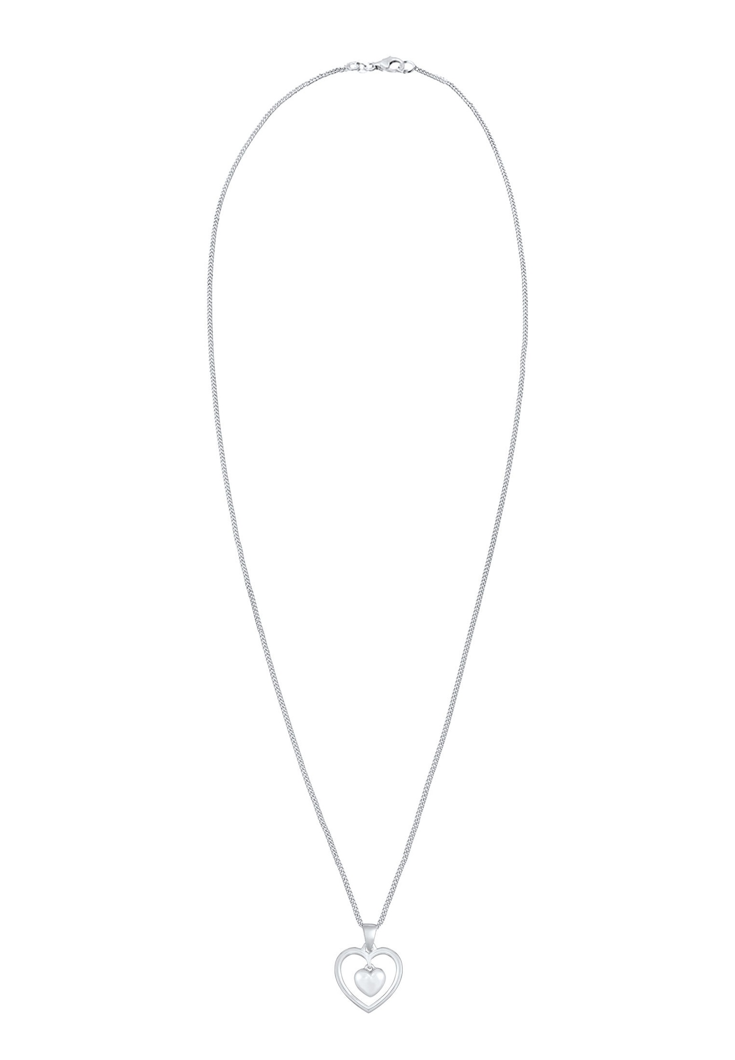 Nenalina Pendentif Coeur Femme Symbole d'Amour Tendance Découpé en Argent Sterling 925 Plaqué Or